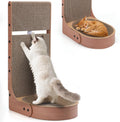 L-Shape Cat Scratcher with Bed & Toy Balls (26.8in)