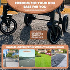 Premium All-Terrain Dog Stroller with Carbon Steel Frame for Medium Dogs — Max 55 lbs