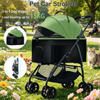3-in-1 Lightweight Foldable Pet Stroller for Small & Medium Dogs & Cats — Outdoor Carrier with Car Seat Mode
