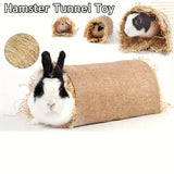 Grass Hideout Tunnel — Natural Woven Hut for Small Pets