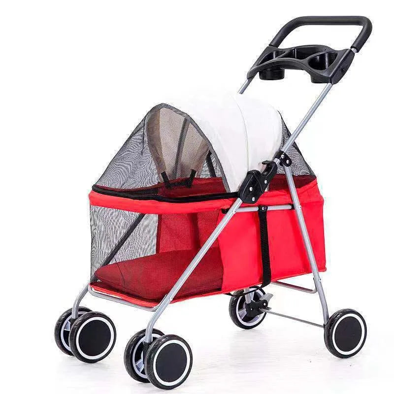 Portable Folding Pet Stroller for Cats, Dogs, Rabbits & Hamsters