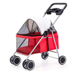 Portable Folding Pet Stroller for Cats, Dogs, Rabbits & Hamsters