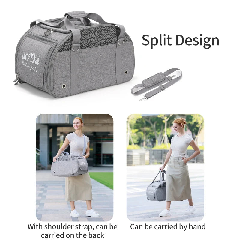 2-in-1 Foldable Pet Stroller Backpack (Small & Medium Pets)