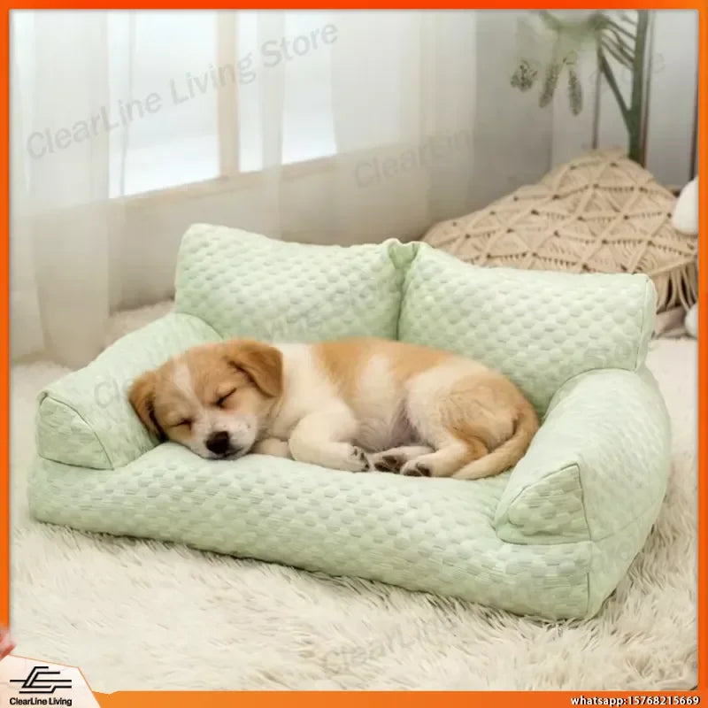 Ice Silk Cooling Sofa Bed for Dogs & Cats, Washable