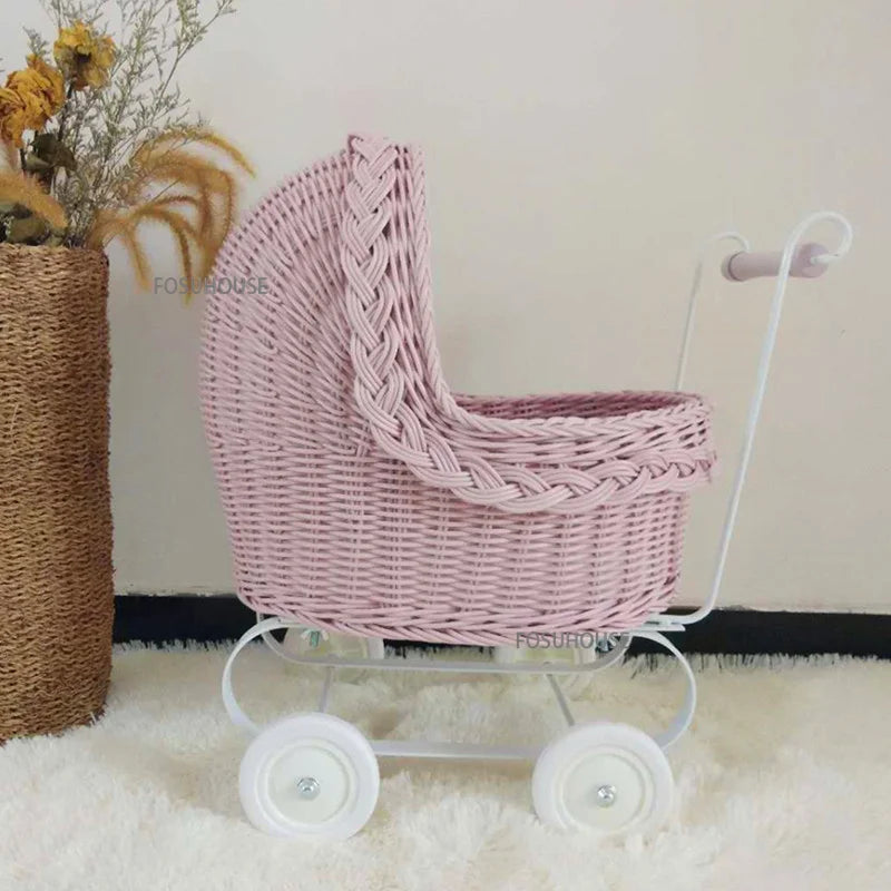 4-Wheel Pet Trolley Stroller with Detachable Carrier for Travel