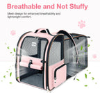 Large Expandable Foldable Pet Carrier Backpack for Dogs, Puppies & Medium Cats up to 18 lbs