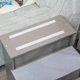 Pet Stairs with Cushioned Cover, 15.75x23.25x21.25in, Grey