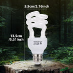 UVB Reptile Basking Lamp — 13W E27 Bulb for Vitamin D3 & Calcium Absorption