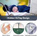 4-Pack Hidden AirTag Holder for Kids - Anti-Removal Case with Pins