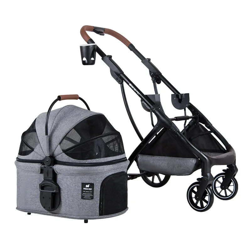 Dodopet Foldable Outdoor Travel Pet Stroller Trolley for Small & Medium Dogs & Cats