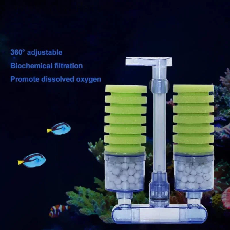 Aquarium Surface Skimmer Filter (Air Pump Driven, Oil Film Removal)