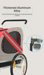 2-in-1 Bike Pet Trailer & Stroller for Dogs & Cats with Large Space — Durable Easy-Ride Carrier