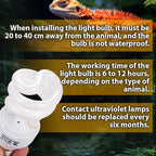 UVB Reptile Basking Lamp — 13W E27 Bulb for Vitamin D3 & Calcium Absorption