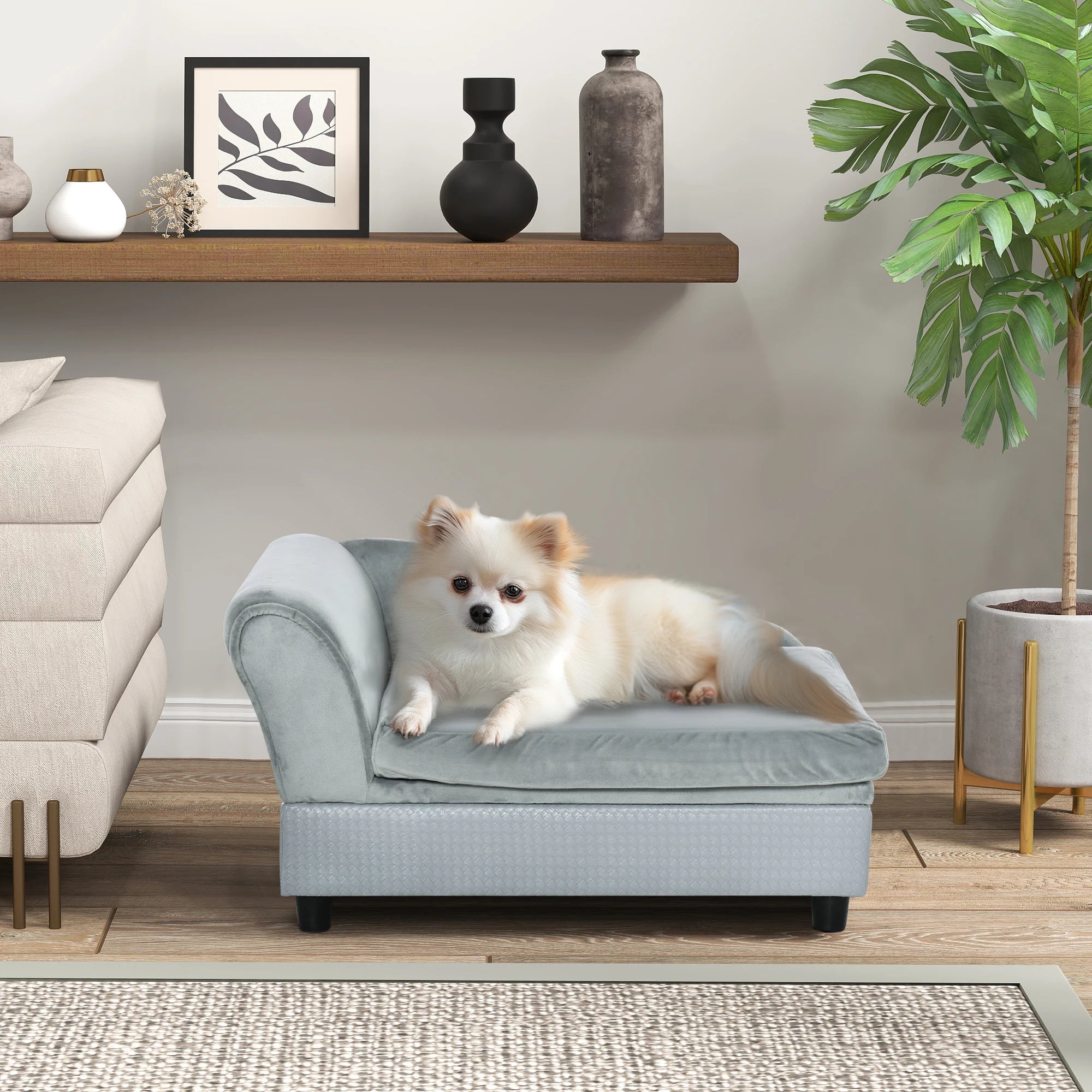 Luxury Dog Sofa Bed with Hidden Storage