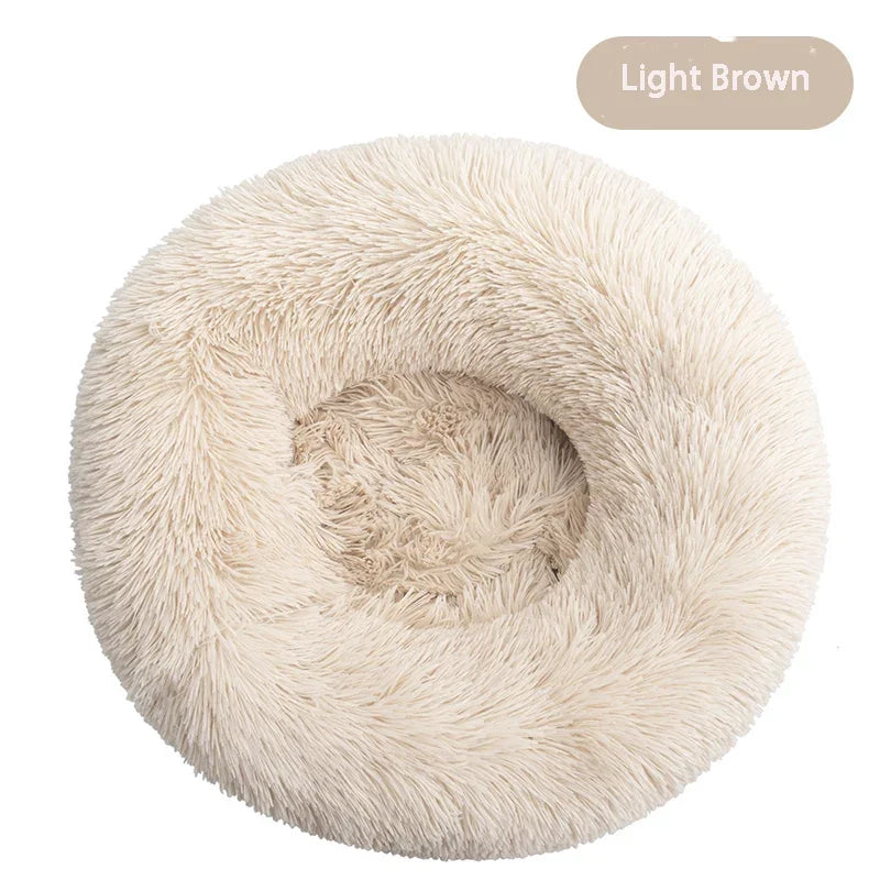 Round Plush Dog Bed