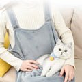 Anti-Fur Cat Grooming Apron with Kangaroo Pocket — Durable Wearable Smock for Cat Lovers