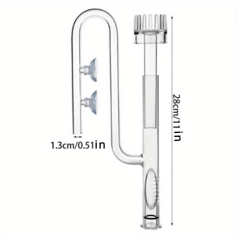 Glass Lily Pipe Inflow with Surface Skimmer (13/17mm, Planted Tank)