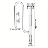 Glass Lily Pipe Inflow with Surface Skimmer (13/17mm, Planted Tank)