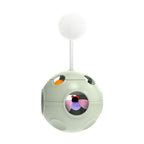 Auto-Rotating Spring Cat Toy with Feather & Bell — Self-Righting Tumbler