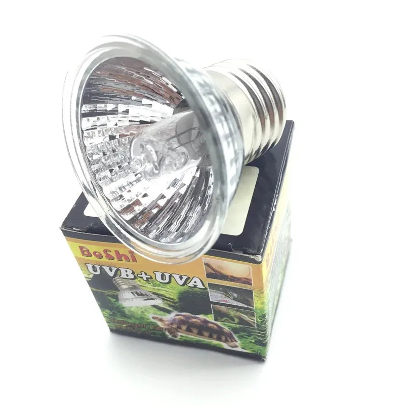 UVA+UVB Full Spectrum Reptile Sun Lamp — E27 Basking Bulb, 25W/50W/75W