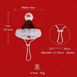 Christmas Plaid Bandana Bib & Hat Set for Dogs & Cats