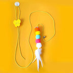 Elastic Rope Hanging Cat Teaser — Feather & Bell Self-Play Toy