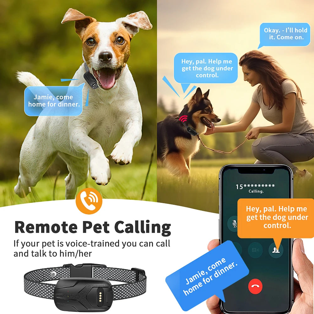 Tize 4G Smart GPS Activity Tracker Dog Collar - Real-Time