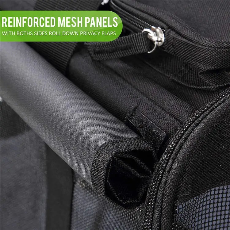 Airline-Approved Wheeled Pet Backpack Carrier Trolley with Breathable Mesh for Dogs & Cats