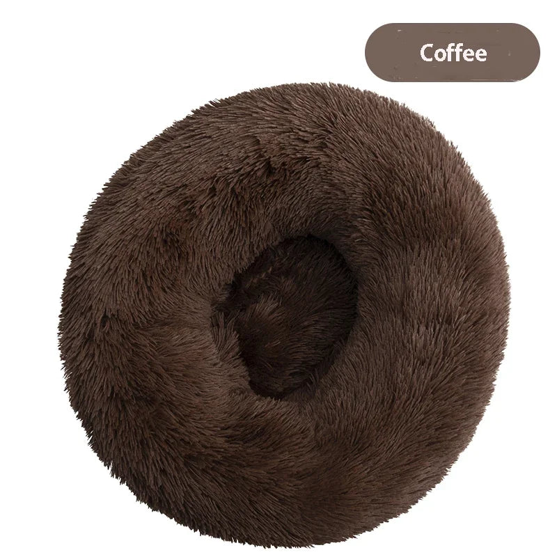 Round Plush Dog Bed