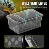 Portable Reptile Breeding & Transport Box — Set of 4 for Lizards, Snakes & Spiders