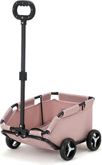 Lightweight Folding 4-Wheel Rolling Cat Carrier Trolley with Shock-Absorbing Wheels