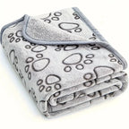 Fluffy Cartoon Print Pet Blanket — Soft Cotton Mat for Cats & Dogs