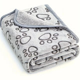 Fluffy Cartoon Print Pet Blanket — Soft Cotton Mat for Cats & Dogs