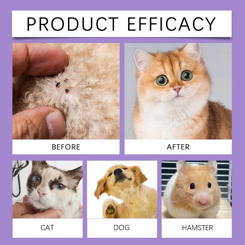 Flea & Tick Repellent Spray for Dogs & Cats — Waterproof Lemon & Lavender Formula