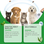 Plant-Based Flea & Tick Spray for Cats & Dogs — Fast-Acting, Non-Toxic