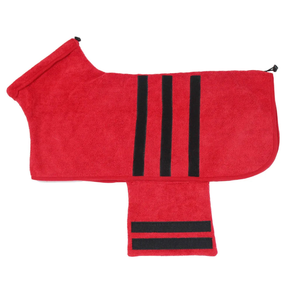 Microfiber Dog Bathrobe — Adjustable, Super Absorbent Drying Coat, XS–3XL