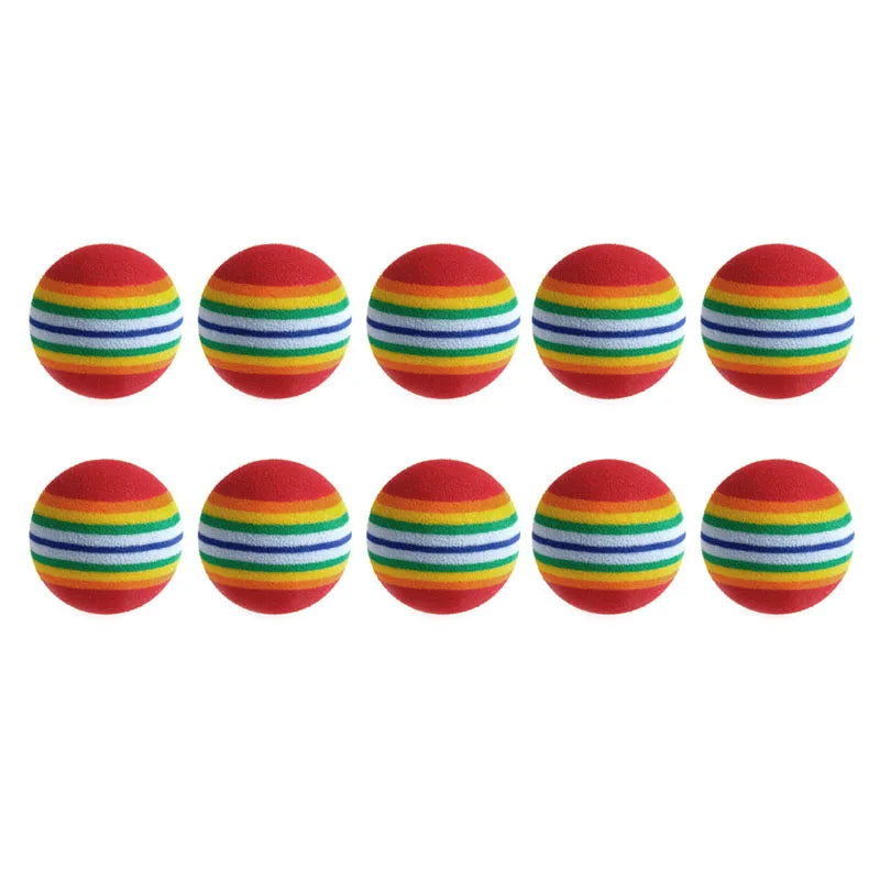 Colorful Foam Ball Cat Toys (10-Pack)