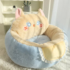 Plush Faux Fur Pet Cushion for Sofas & Beds