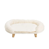 Plush Raised Pet Sofa Couch Bed with Anti-Slip Bottom