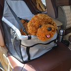 Double-Layer Folding Pet Car Booster Seat & Carrier with Adjustable Strap for Dogs & Cats