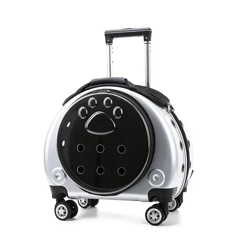 Transparent Space Capsule Pet Backpack & Luggage Bag — Large Capacity Multi-Purpose Carrier for Cats & Small Dogs