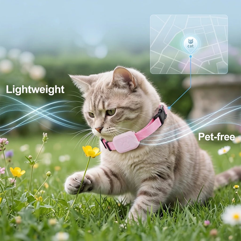 Waterproof GPS Collar Tracker with Apple Find My - Real-Time, Global
