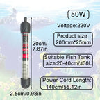 Submersible Aquarium Heater with Adjustable Thermostat 25–300W