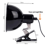 Clip-On Reptile Lamp Holder — Adjustable E27 Basking Fixture