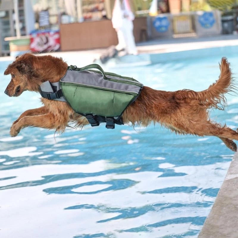 Dog Life Vest with Rescue Handle (Buoyancy Flotation, Adjustable)