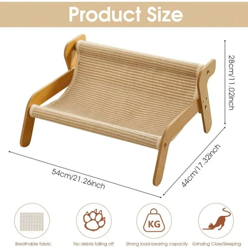 2-in-1 Cat Hammock Sofa & Scratching Post