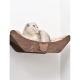 Wall-Mounted Wooden Cat Bed Basket