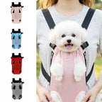 Hands-Free Dog Front Carrier (Mesh, Double Shoulder, Portable)