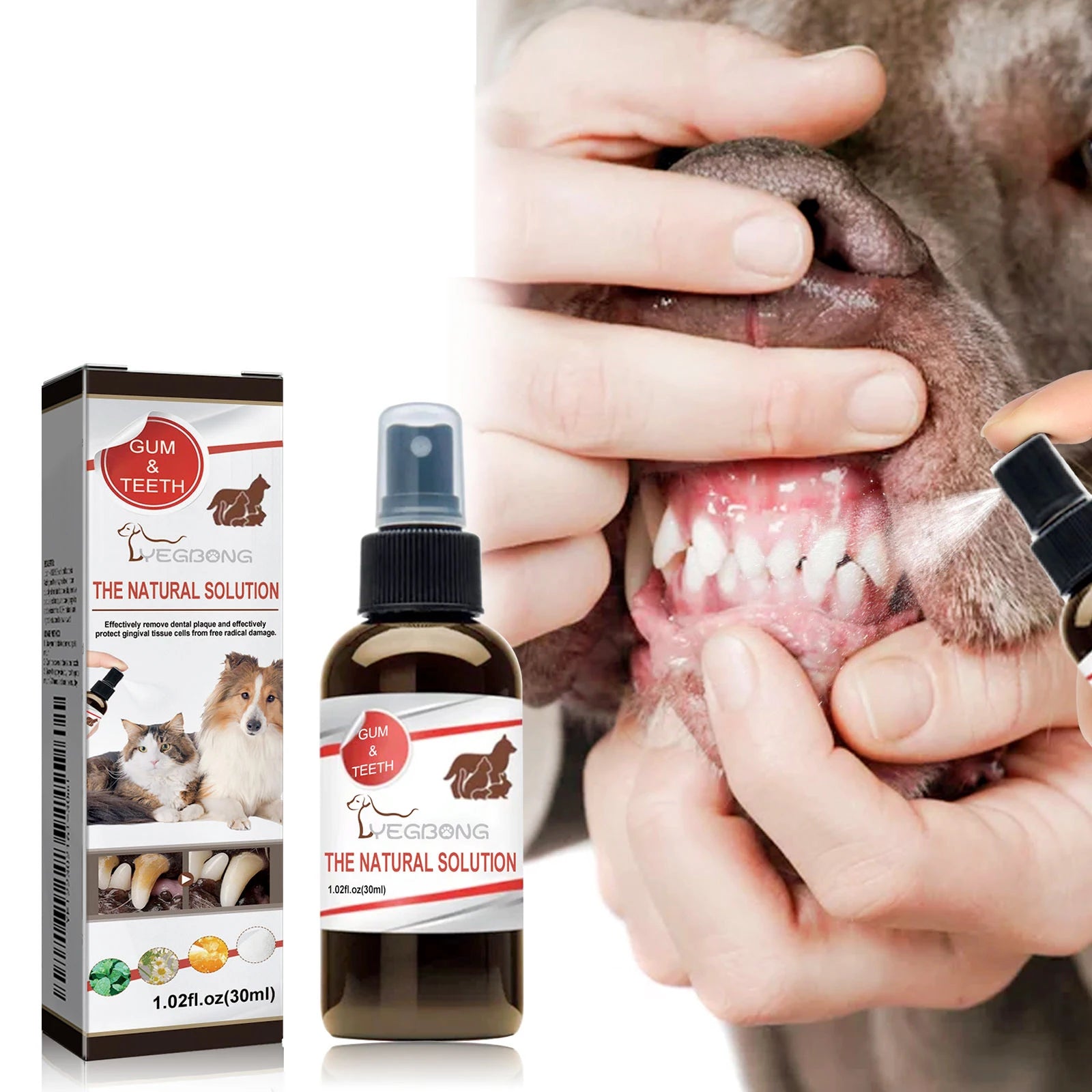 Pet Oral Cleansing Spray — Removes Tartar & Freshens Breath, 30ml