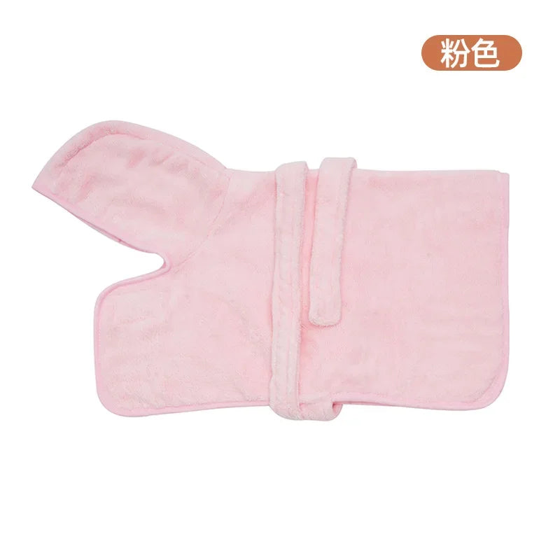 Quick-Dry Pet Bathrobe — Soft Absorbent Wrap for Dogs & Cats